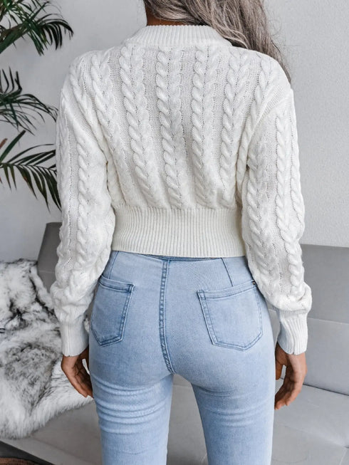 'Suri' Cable-Knit Sweater - Celes Fashion